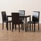 Baxton Studio Mia Modern Dark Brown Faux Leather Upholstered 5-Piece Dining Set 142-8029-8026 - alternate 6